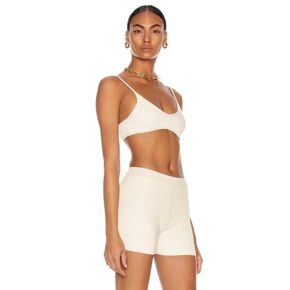 JACQUEMUS Le Bandeau Valensole in Beige Large New Womens Cropped Cami Tank Top - Picture 4 of 16